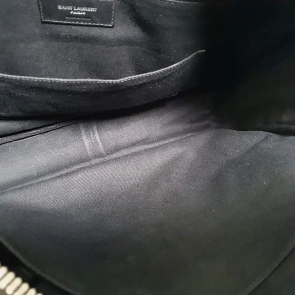 Saint Laurent Sac de Jour Briefcase in Black Calf Leather
